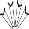 ACUIPP 4 Modern Style Hairpin Table Legs 2 Rod / 3 Rod Iron Desk Legs - with Floor Mat Black/2Rods/24In view 2