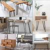 ACUIPP 4 Modern Style Hairpin Table Legs 2 Rod / 3 Rod Iron Desk Legs - with Floor Mat Black/2Rods/24In view 3