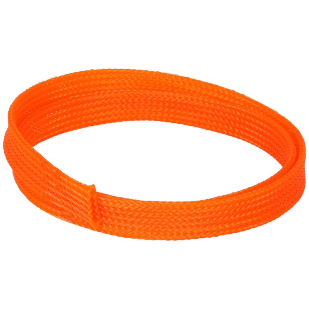 0.5m/1.64ft PET Braid Cable Sleeving Flexible Wire Mesh Sleeve Orange,Aicosineg