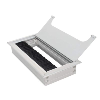 5.83"x2.68" (Base L x Base W) Desk Grommet Aluminum Alloy 148x68mm Cable Hole Cover Cord Desk Rectangle Grommets Arrange Wires Organizer for Home Office Desk Cable Cord White 1Pc,Aicosineg