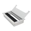 5.83"x2.68" (Base L x Base W) Desk Grommet Aluminum Alloy 148x68mm Cable Hole Cover Cord Desk Rectangle Grommets Arrange Wires Organizer for Home Office Desk Cable Cord White 1Pc,Aicosineg view 1