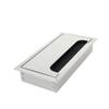 5.83"x2.68" (Base L x Base W) Desk Grommet Aluminum Alloy 148x68mm Cable Hole Cover Cord Desk Rectangle Grommets Arrange Wires Organizer for Home Office Desk Cable Cord White 1Pc,Aicosineg view 2