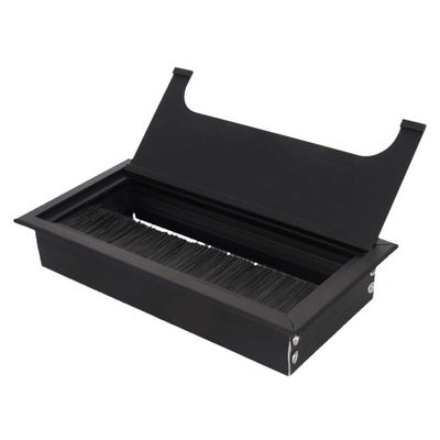 5.83"x2.68" (Base L x Base W) Desk Grommet Aluminum Alloy 148x68mm Cable Hole Cover Cord Desk Rectangle Grommets Arrange Wires Organizer for Home Office Desk Cable Cord Black 1Pc,Aicosineg