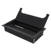 5.83"x2.68" (Base L x Base W) Desk Grommet Aluminum Alloy 148x68mm Cable Hole Cover Cord Desk Rectangle Grommets Arrange Wires Organizer for Home Office Desk Cable Cord Black 1Pc,Aicosineg view 1