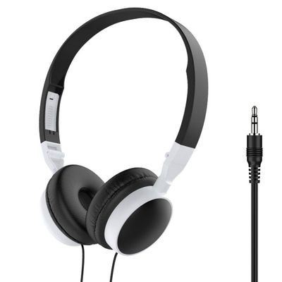 PAPABA Foldable HiFi Audio Bass Wired Headset Gaming Headphone Over Ear Stereo Wired Headphones for 3.5mm Phone/Tablet Black