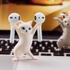 ATHAND 5 Pcs Cat Pen Holder Airpod Holder Stand,Anime Raising Hands Dancing Cat Model Desk Decor Funny Office Desk Decor for Women Girls view 4