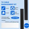 ZhiYo TV Cord Cover for Wall, 32 inch Cable Concealer, Cord Hider for Wall Mounted TV, Paintable Wire Cover to Hide Wires, Black Cable Raceway Kit, 2X L15.8in W1.5in H0.75in view 4