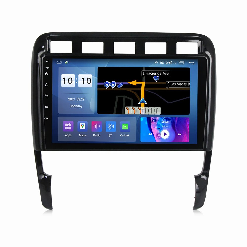 2 Din Android 11 Car Radio Multimedia Player for Porsche Cayenne 2002-2010 Car Stereo Head Unit with GPS Navigation/Bluetooth/WiFi/SWC/Mirror Link + Backup Camera,M600s/6+128g