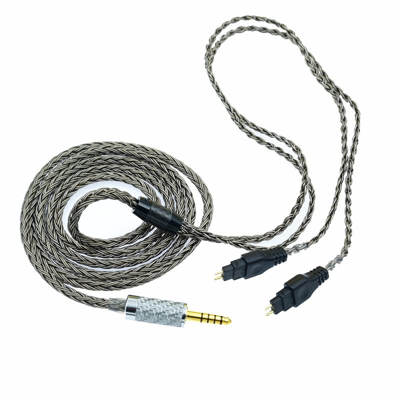 4.4 Balance 4.4mm Replacement Audio Upgrade ofc Cable for Sennheiser hdxx HD650, HD600, HD580, HD660S, Massdrop HD6XX Headphones with Lossless Player (1.5m(4.92ft), Grey)