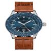 Hamilton Khaki Aviation Automatic Men's Watch, 42mm Stainless Steel Case, Swiss Made, Blue Dial Analog Wrist Watch for Men, 100m Waterproof, Sapphire Crystal, 3-Hand Movement, Cow Leather Strap view 1