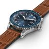 Hamilton Khaki Aviation Automatic Men's Watch, 42mm Stainless Steel Case, Swiss Made, Blue Dial Analog Wrist Watch for Men, 100m Waterproof, Sapphire Crystal, 3-Hand Movement, Cow Leather Strap view 2