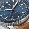 Hamilton Khaki Aviation Automatic Men's Watch, 42mm Stainless Steel Case, Swiss Made, Blue Dial Analog Wrist Watch for Men, 100m Waterproof, Sapphire Crystal, 3-Hand Movement, Cow Leather Strap view 4