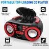 PYLE CD Player Portable, CD Players for Home, Portable CD Player, 50W Max Power, Bluetooth, USB, AUX, AM/FM Radio, Top-Loading, Includes AC/DC Power Cord, LED Display, 3+ Hr Battery Life view 2