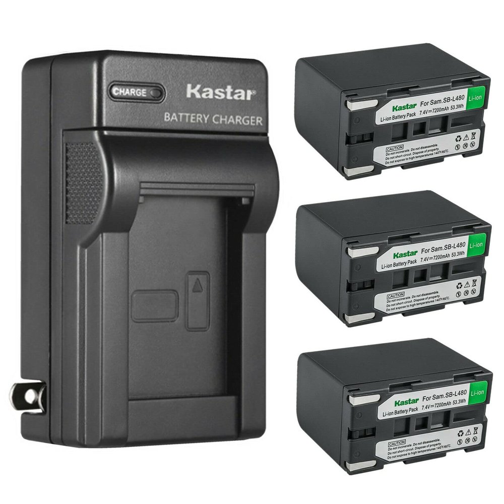 Kastar 3-Pack SB-L480 Battery and AC Wall Charger Replacement for Mamiya Leaf AFi-II 6, Mamiya Leaf AFi-II 7, Mamiya Leaf AFi-II 10, Mamiya Leaf Aptus-II 5, Mamiya Leaf Aptus-II 6 Medium Format Camera