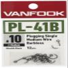 Vanfook 39634 Plugging Single Medium Wire Barbless PL-41B Stealth Black #6 view 1