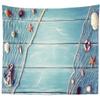 BELECO 5x4ft Fabric Nautical Backdrop Blue Wooden Wall Sailor Birthday Backdrop Fishing Net Steering Wheel Starfish Seashells Nautical Theme Baby Shower Birthday Party Decorations Studio Props view 3
