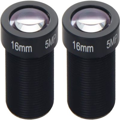 Camera Lens 5MP 16mm,F2.0 M12 Mount Manual Lens for CCTV Camera 2Pcs,Aicosineg