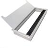 11.34"x4.25" (Base L x Base W) Desk Grommet Aluminum Alloy 288x108mm Cable Hole Cover Cord Desk Rectangle Grommets Arrange Wires Organizer for Home Office Desk Cable Cord White 1Pc,Aicosineg view 2