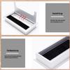 11.34"x4.25" (Base L x Base W) Desk Grommet Aluminum Alloy 288x108mm Cable Hole Cover Cord Desk Rectangle Grommets Arrange Wires Organizer for Home Office Desk Cable Cord White 1Pc,Aicosineg view 4