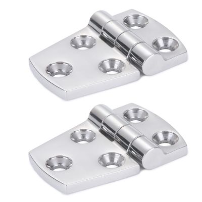 Atibin Hardware Steel Door Hinge Marine Polished Steel Boat Hinges Stainless Mount Deck Door Hinge Hatch SUS316 1.51 inch x 2.3 inch 2pcs