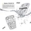 Atibin Hardware Steel Door Hinge Marine Polished Steel Boat Hinges Stainless Mount Deck Door Hinge Hatch SUS316 1.51 inch x 2.3 inch 2pcs view 3
