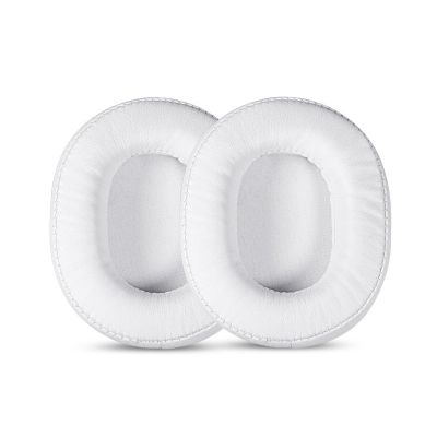 SR50BT Earpads Replacement Protein Leather Ear Pads Cushions Cover Repair Parts Compatible with Audio-Technica ATH-SR50BT DSR7BT S700BT WS770IS Wireless Over-Ear Headphones (White)