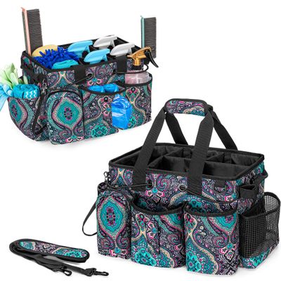 LoDrid Large Professional Cleaning Caddy with Detachable Divider, Totem