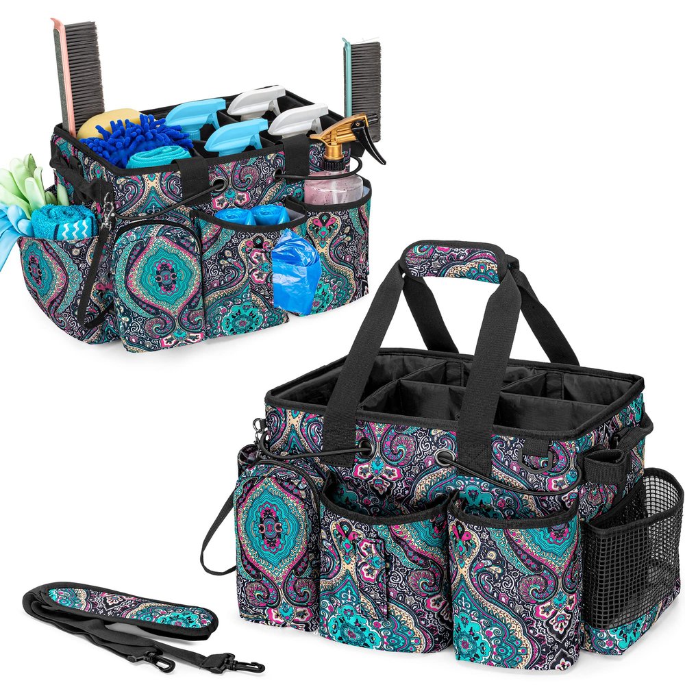 LoDrid Large Professional Cleaning Caddy with Detachable Divider, Totem