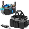 LoDrid Large Professional Cleaning Caddy with Detachable Divider, Black view 1