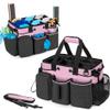 LoDrid Large Professional Cleaning Caddy with Detachable Divider, Pink view 1