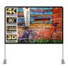 Portable Projector Screen Stand Outdoor: Movie Projection Screen 80 inch 4K HD16:9 Outside Screen with Carry Bag for Home Theater Backyard Cinema Travel Foldable Anti Crease view 1