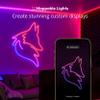 Twinkly Flex 10ft, LED Tube Multicolor, RGB LED Strip Flexible, Compatible with Alexa and Google Home, Gaming Lights, 16 M+ Colors, USB C Power, App Mapping, White Wire view 3