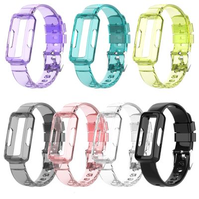 XINBOOBA Silicone Bracelet Transparent Strap Replacement Band for Fitbit Luxe,Inspire,Inspire HR, inspire2, ace2,ace3 Men Women