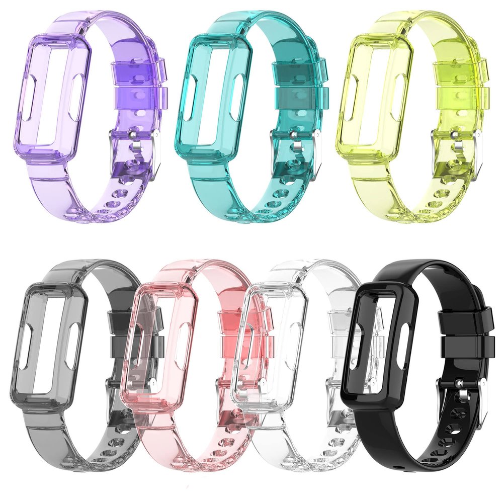 XINBOOBA Silicone Bracelet Transparent Strap Replacement Band for Fitbit Luxe,Inspire,Inspire HR, inspire2, ace2,ace3 Men Women