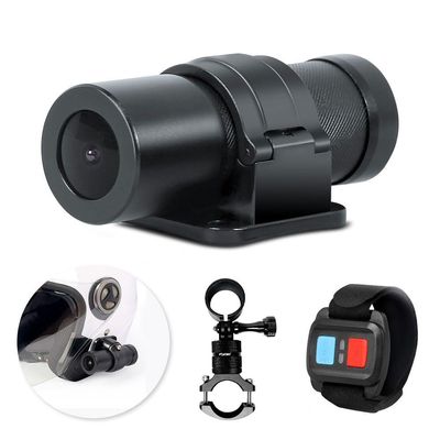 VSYSTO WiFi Helmet Camera with Remote Control for Bicycle Motorcycle, HD 1080P Waterproof 150 Wide Angle Lens Starlight Night Vision Bike Dash Camera Action Camera, G-sensor(Single Camea and Bracket)