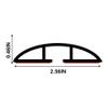 10Ft Floor Cord Cover Brown Silicone Cable Protector Easy to Install Wire Organizer and Hider for Home, Office, Garage (Brown-3m) view 2