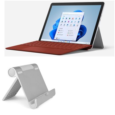 BoxWave Stand and Mount Compatible with Microsoft Surface Go 3 - VersaView Aluminum Stand, Portable, Multi Angle Viewing Sturdy