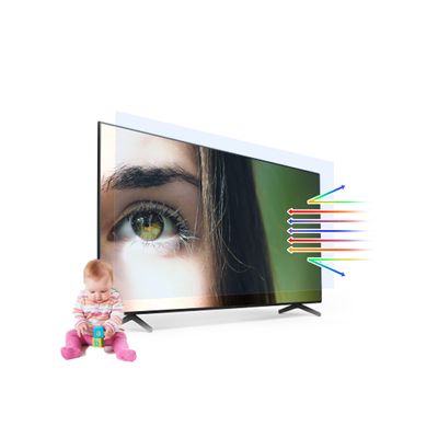 43"~75" Anti Blue Light TV Screen Protector,Anti Glare Film Monitor Filte for LCD, LED Ect, Relieve Eye Strain Guard Against Radiation,65in1429x804mm