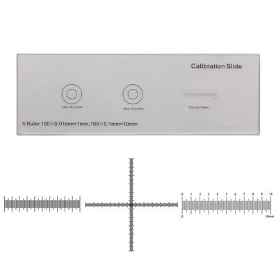 ZTBH Microscope Accessories Kit Microscope Calibration Stage Micrometer for Stereo Biological Microscope Cross Dot Scale Microscope Slides (Color : MS-1-3A)