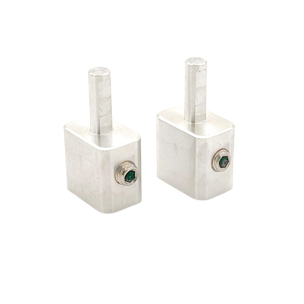 Pair of Aluminum Dual 8 Gauge to Single 8 car Audio Dual Speaker Gauge Amplifier -Four Stainless Steel Screws