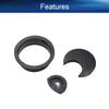 Bettomshin 1.89" Desk Grommet ABS 48mm Cable Hole Cover Cord Desk Grommets Arrange Wires Organizer for Home Office Desk Cable Cord Black 15Pcs view 3
