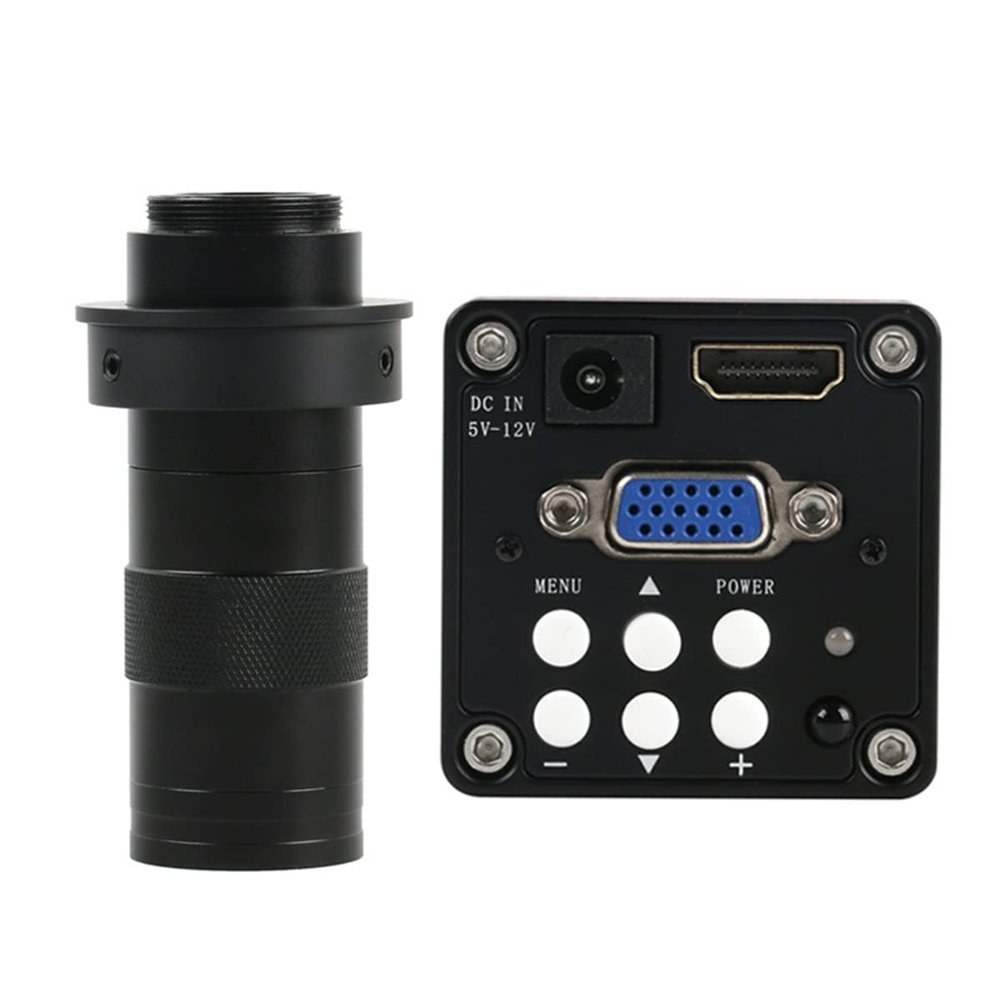 ZTBH Microscope Accessories Kit 14MP 1080P HDMI Video Microscope Camera 56 LED Light 130X Adjustable Zoom C Mount Lens Microscope Slides (Color : C)