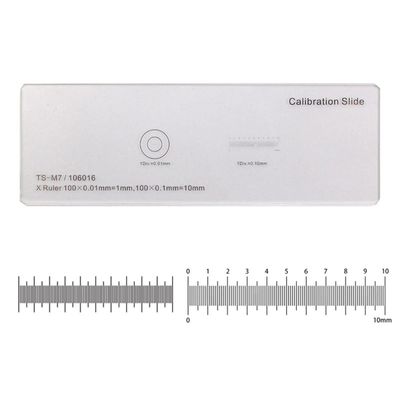 ZTBH Microscope Accessories Kit Microscope Calibration Stage Micrometer for Stereo Biological Microscope Cross Dot Scale Microscope Slides (Color : MS-1-2A)