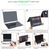 MOSISO Compatible with MacBook Air 13 inch Case 2022-2018 Release A2337 M1 A2179 A1932, Plastic Hard Shell&Neoprene Sleeve Bag&Keyboard Cover&Screen Protector&Storage Bag, Chartreuse&Mint Green view 3