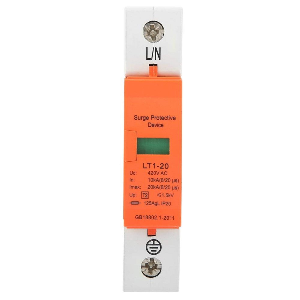 Arrester Device,1P 10kA-20kA 420vAC House Surge Protective Low-Voltage Arrester Device