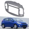 Acouto Car Stereo Radio Fascia Kit for Accent 2009-2012 2DIN Car Stereo Panel Radio Frame Fascia Dash Bezel Panel DVD Frame ABS Replacement view 4