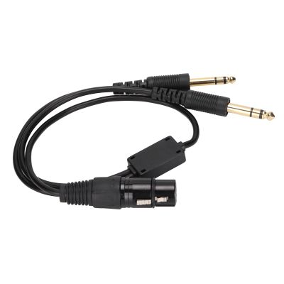 Aviation Headset AB-GA XLR to GA Dual Plugs Headset Adapter 5 pin Female XLR Connector to GA Twin Plugs Aviation Headset Adapter for XLR 5 Pin to GA Dual Plug