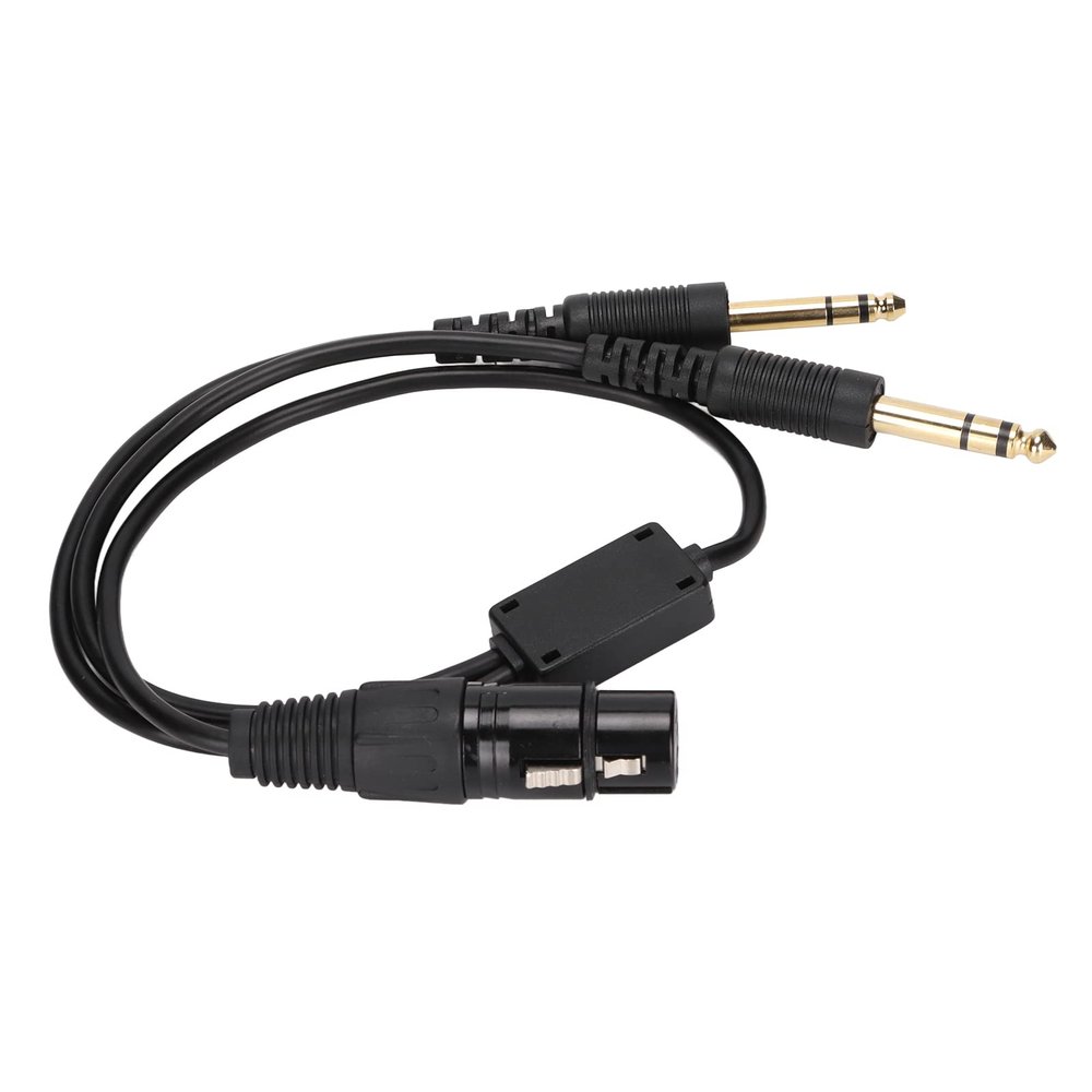 Aviation Headset AB-GA XLR to GA Dual Plugs Headset Adapter 5 pin Female XLR Connector to GA Twin Plugs Aviation Headset Adapter for XLR 5 Pin to GA Dual Plug