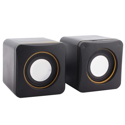 USB Powered Stereo Speaker System,Computer Speakers,Small Size,with 3.5 mm Aux Audio Plug to Connect to Laptop, Notebook, Desktop, Computer,Black(Two-Channel)