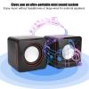 USB Powered Stereo Speaker System,Computer Speakers,Small Size,with 3.5 mm Aux Audio Plug to Connect to Laptop, Notebook, Desktop, Computer,Black(Two-Channel) view 3